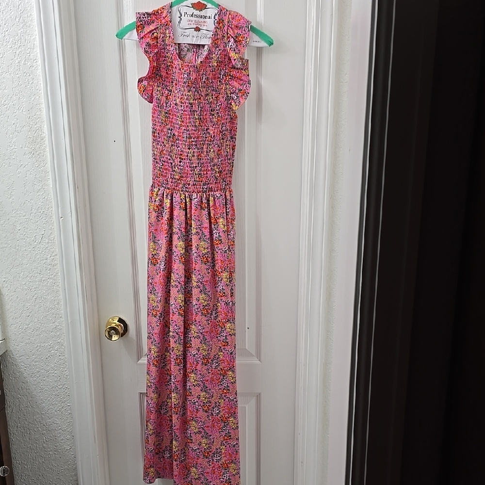 Pink Floral MELLODAY Floral Dress